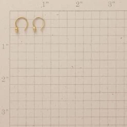 18kt Gold Plate Double Dot Earrings