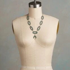 1930s Turquoise Petit Point Necklace 7 1930s Turquoise Petit Point Necklace -Jewelry Sales 998d30a5 d210 4a5c 8509 93d68454aa25