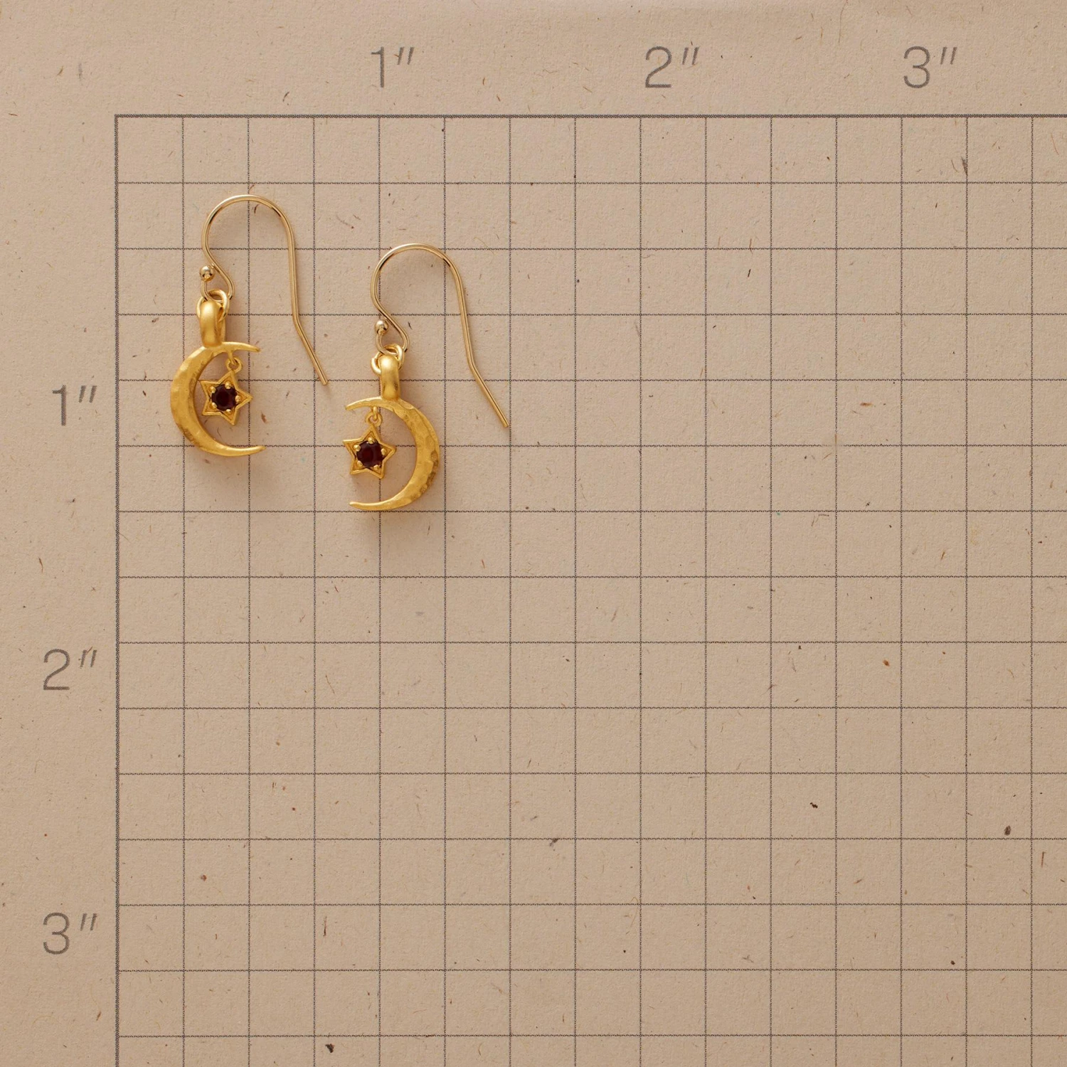 Gold Plate Moon’s Embrace Birthstone Earrings 3 Gold Plate Moon’s Embrace Birthstone Earrings - Image 2